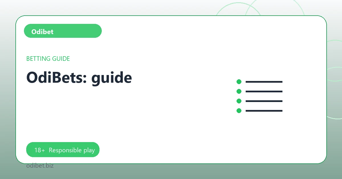 OdiBets: guide - Odibet guide