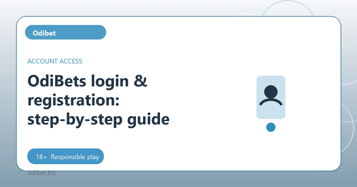 OdiBets login & registration: step-by-step guide - Odibet guide