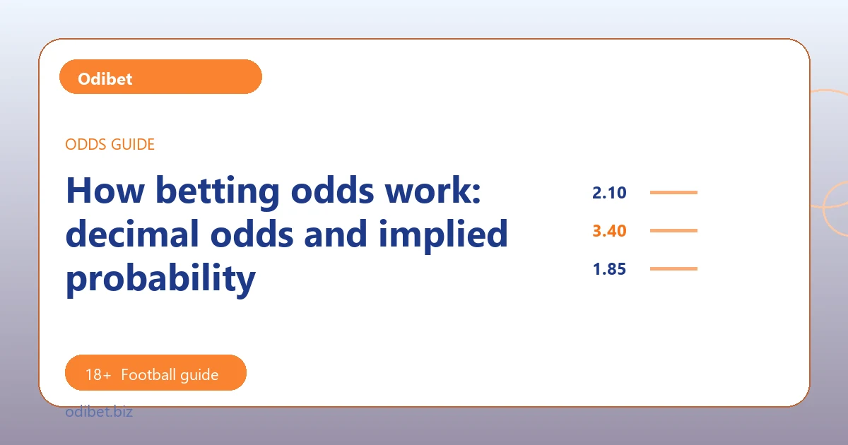 How betting odds work: decimal odds and implied probability - Odibet football guide